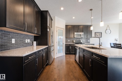 1945 Ainslie Link, Edmonton, AB - Indoor Photo Showing Kitchen With Double Sink With Upgraded Kitchen