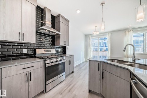 2282 Chokecherry Close Close, Edmonton, AB - Indoor Photo Showing Kitchen With Double Sink With Upgraded Kitchen