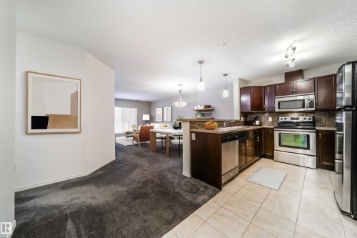 124 7909 71 Street, Edmonton, AB - Indoor Photo Showing Kitchen With Stainless Steel Kitchen