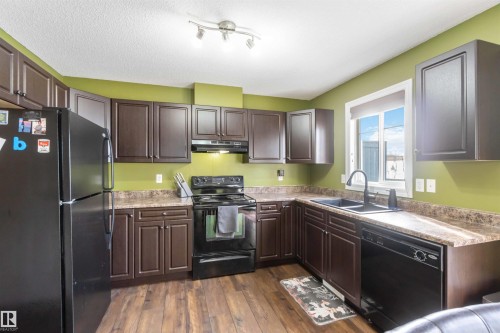 20 1404 Hermitage Road, Edmonton, AB - Indoor Photo Showing Kitchen With Double Sink