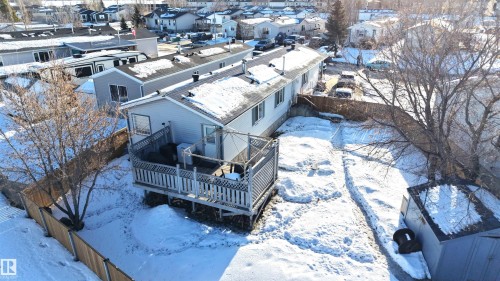 Snowy aerial view with a residential view - 41 Graywood Cove, Stony Plain, AB - Outdoor