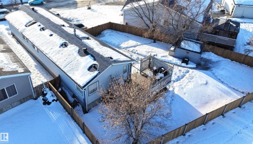 View of snowy aerial view - 41 Graywood Cove, Stony Plain, AB - Outdoor