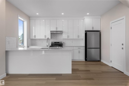 10011 162 Street, Edmonton, AB - Indoor Photo Showing Kitchen With Double Sink