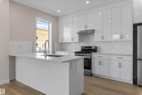 10011 162 Street, Edmonton, AB - Indoor Photo Showing Kitchen With Upgraded Kitchen