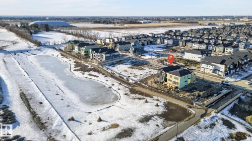 View of snowy aerial view - 8765 Mayday Lane, Edmonton, AB - Outdoor With View