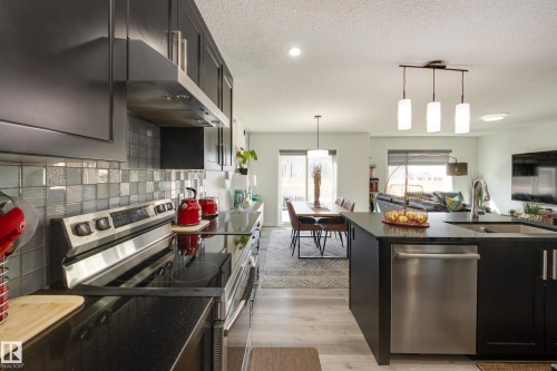 5112 Lark Crescent, Edmonton, AB - Indoor Photo Showing Kitchen With Stainless Steel Kitchen With Upgraded Kitchen