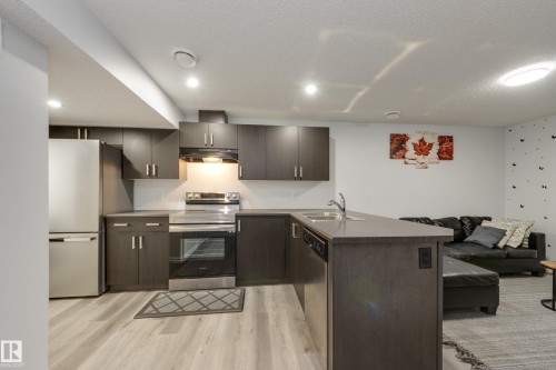 5112 Lark Crescent, Edmonton, AB - Indoor Photo Showing Kitchen With Stainless Steel Kitchen With Double Sink