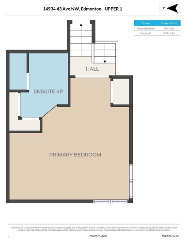 2nd Floor, Primary Bedroom - 14934 43 Avenue, Edmonton, AB - Other