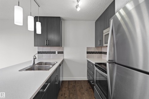 23 2004 Trumpeter Way, Edmonton, AB - Indoor Photo Showing Kitchen With Double Sink With Upgraded Kitchen