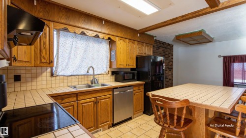 33 Brookside Avenue, Spruce Grove, AB - Indoor Photo Showing Kitchen With Double Sink