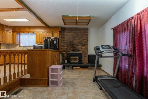 33 Brookside Avenue, Spruce Grove, AB - Indoor Photo Showing Other Room With Fireplace