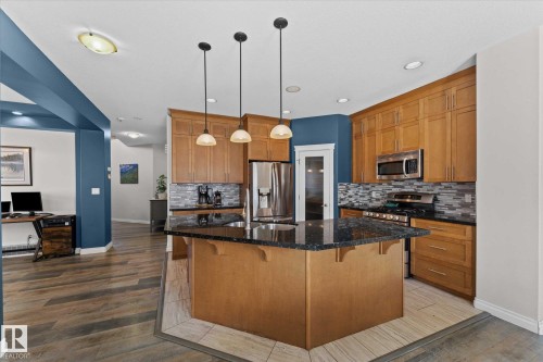 16 Silverstone Drive, Stony Plain, AB - Indoor Photo Showing Kitchen With Upgraded Kitchen