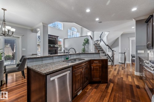 727 107A Street, Edmonton, AB - Indoor Photo Showing Kitchen With Double Sink With Upgraded Kitchen