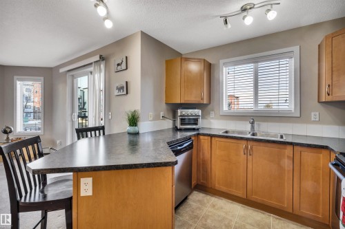 215 392 Silver Berry Road, Edmonton, AB - Indoor Photo Showing Kitchen With Double Sink