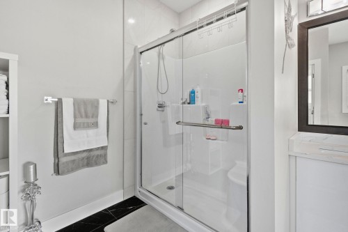Full bathroom with a stall shower and vanity - 1611 158 Street, Edmonton, AB - Indoor Photo Showing Bathroom