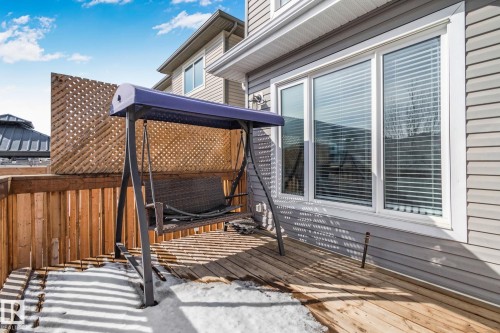 Wooden deck with a gazebo - 1611 158 Street, Edmonton, AB - Outdoor With Deck Patio Veranda