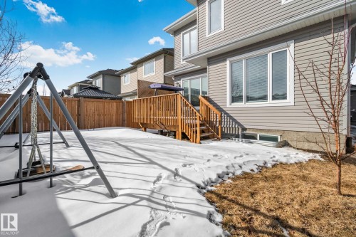View of snow covered deck - 1611 158 Street, Edmonton, AB - Outdoor