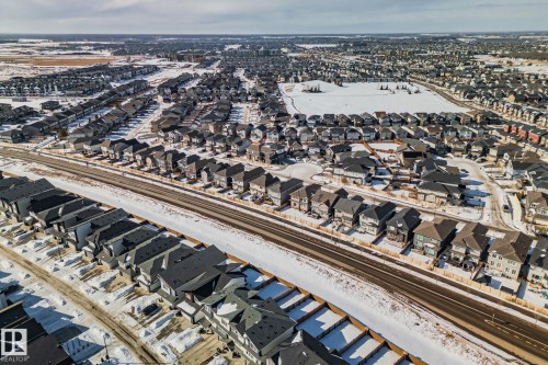 Aerial view of property and surrounding area featuring nearby suburban area - 1611 158 Street, Edmonton, AB - Outdoor With View