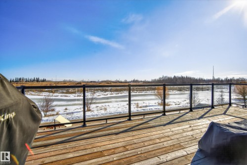 Snow covered deck with area for grilling - 9727 205 Street, Edmonton, AB - Outdoor With View