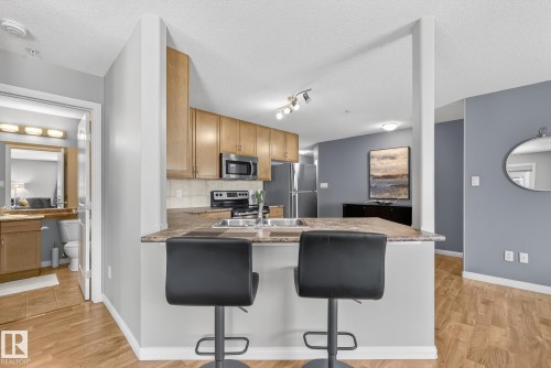 120 1204 156 Street, Edmonton, AB - Indoor Photo Showing Kitchen With Double Sink With Upgraded Kitchen