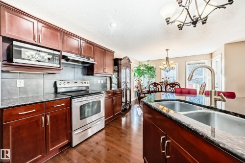 3711 163 Avenue, Edmonton, AB - Indoor Photo Showing Kitchen With Double Sink