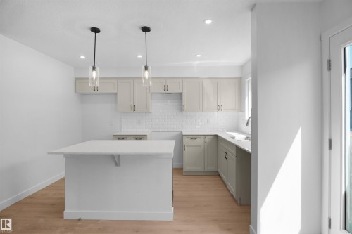 19457 22 Avenue, Edmonton, AB - Indoor Photo Showing Kitchen With Upgraded Kitchen