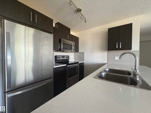 312 667 Watt Boulevard, Edmonton, AB - Indoor Photo Showing Kitchen With Stainless Steel Kitchen With Double Sink