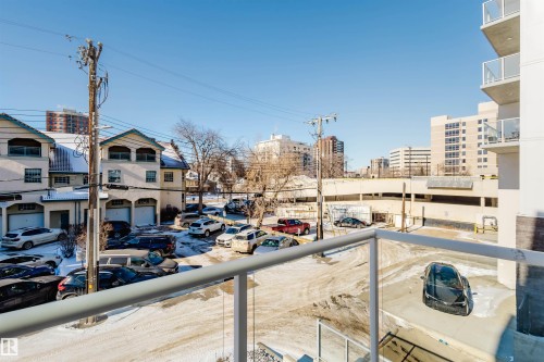 Balcony featuring a city view - 207 9910 111 Street, Edmonton, AB - Outdoor
