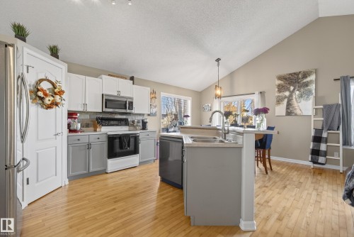3203 49 Street, Beaumont, AB - Indoor Photo Showing Kitchen With Double Sink