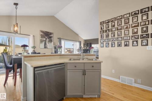 3203 49 Street, Beaumont, AB - Indoor Photo Showing Kitchen With Double Sink