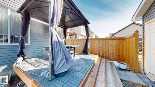 Deck with a fenced backyard - 1275 Chappelle Boulevard, Edmonton, AB - Outdoor With Exterior