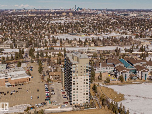 Aerial overview of property's location with nearby urban area - 910 2755 109 Street, Edmonton, AB - Outdoor With View