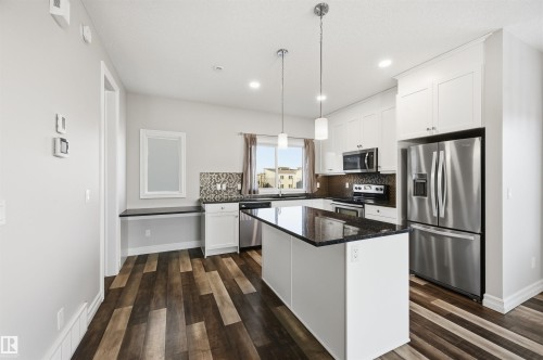 10 804 Welsh Drive, Edmonton, AB - Indoor Photo Showing Kitchen With Stainless Steel Kitchen With Upgraded Kitchen