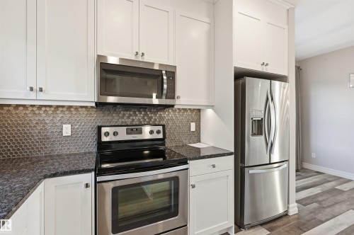 10 804 Welsh Drive, Edmonton, AB - Indoor Photo Showing Kitchen With Stainless Steel Kitchen With Upgraded Kitchen
