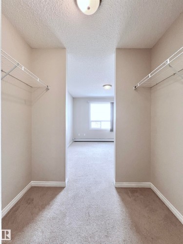 Walk in closet featuring light carpet and a baseboard radiator - 3308 9351 Simpson Drive, Edmonton, AB - Indoor With Storage