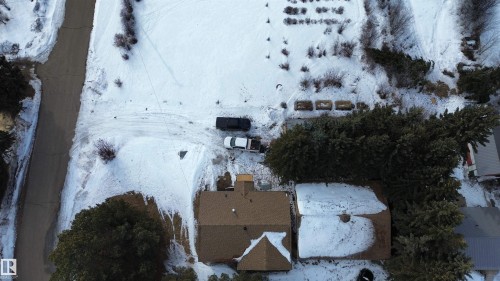 View of snowy aerial view - 4801 52 Avenue, Andrew, AB - Outdoor