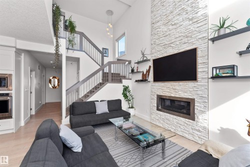 2009 Blue Jay Crest, Edmonton, AB - Indoor Photo Showing Living Room With Fireplace