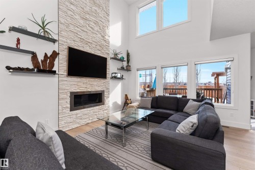2009 Blue Jay Crest, Edmonton, AB - Indoor Photo Showing Living Room With Fireplace