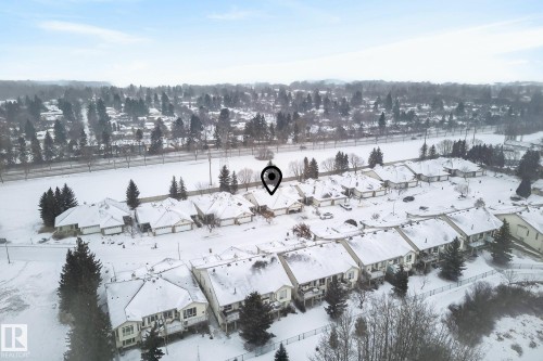 View of snowy aerial view - 30 4 Heritage Way, St. Albert, AB - Outdoor With View
