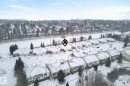 View of snowy aerial view - 30 4 Heritage Way, St. Albert, AB  - Outdoor With View 