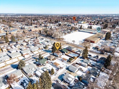 Aerial overview of property's location featuring nearby suburban area - 4209 116 Avenue, Edmonton, AB - Outdoor With View
