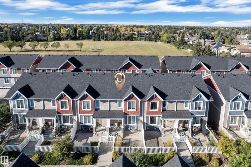 Aerial view of residential area - #38 1508 105 St Nw, Edmonton, AB - Outdoor With Facade
