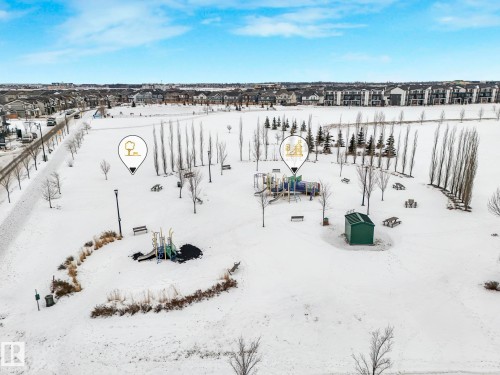 View of snowy aerial view - 1404 Podersky Link, Edmonton, AB - Outdoor With View