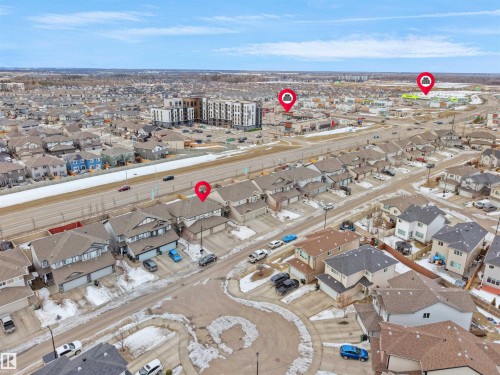 Aerial view of property's location featuring nearby suburban area - 1659 Hammond Crescent, Edmonton, AB - Outdoor With View