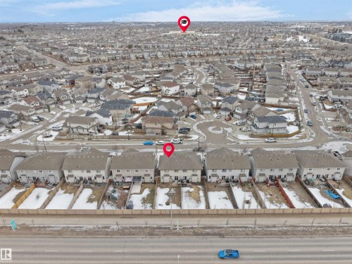 Aerial view of property and surrounding area with nearby suburban area - 1659 Hammond Crescent, Edmonton, AB - Outdoor With View