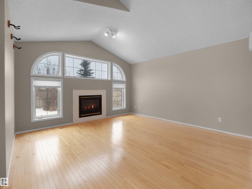3576 Mclean Crescent, Edmonton, AB - Indoor Photo Showing Living Room With Fireplace