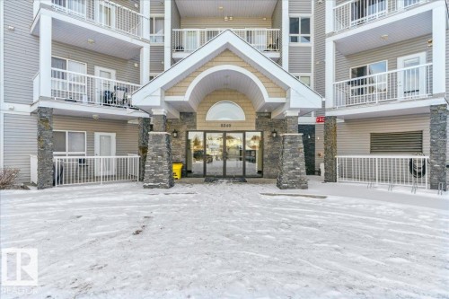 View of exterior entry with french doors - 112 5340 199 Street, Edmonton, AB - Outdoor