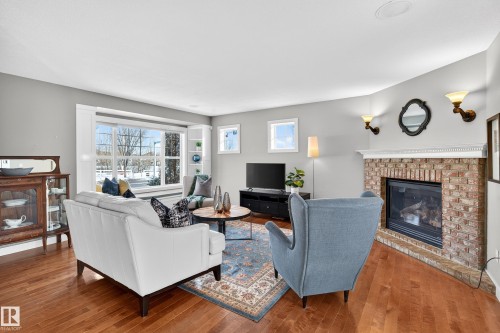 1904 Towne Centre Boulevard, Edmonton, AB - Indoor Photo Showing Living Room With Fireplace