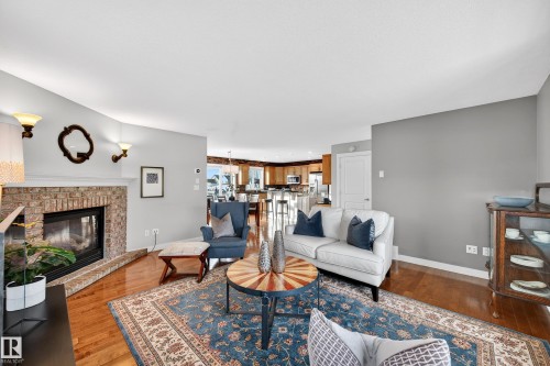 1904 Towne Centre Boulevard, Edmonton, AB - Indoor Photo Showing Living Room With Fireplace
