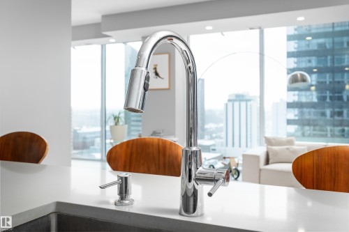 1700 10180 103 Street, Edmonton, AB - Indoor Photo Showing Kitchen With Double Sink